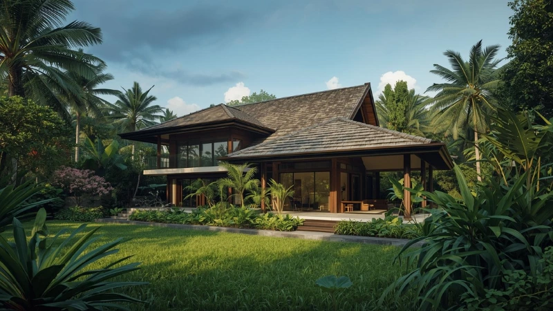 thumbnail artikel desain rumah tropis: solusi Rumah sejuk tanpa ac menyala sepanjang hari